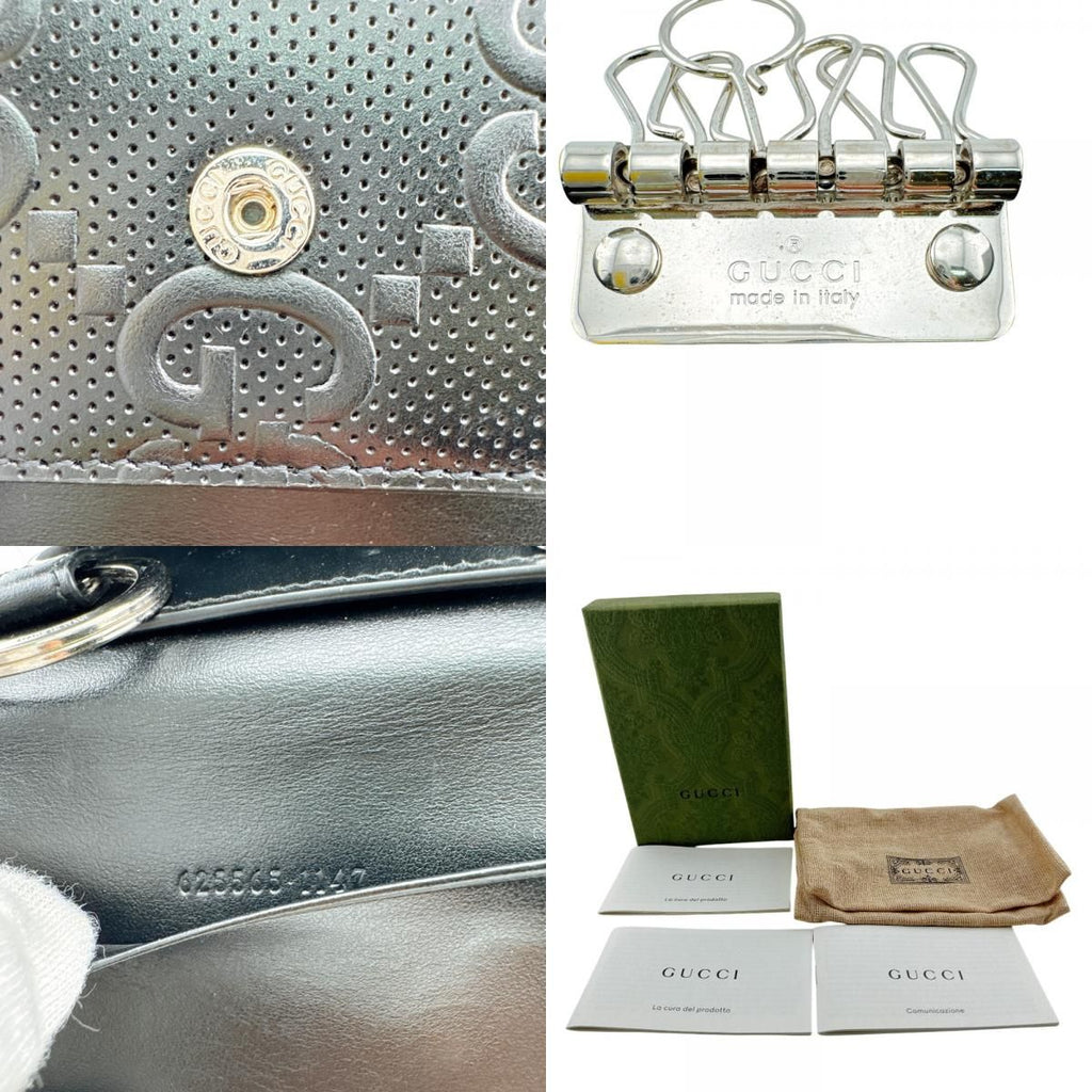 Gucci GG Embossed Key Case with 6 Key Rings Key Holder — view 8