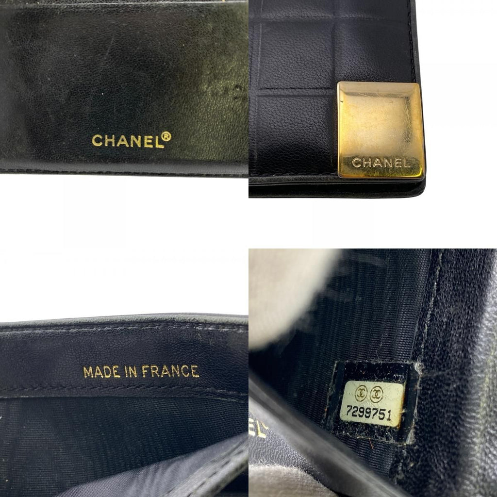 Chanel Billfold Card Case Vintage Wallet Choco Bar Bifold — view 8