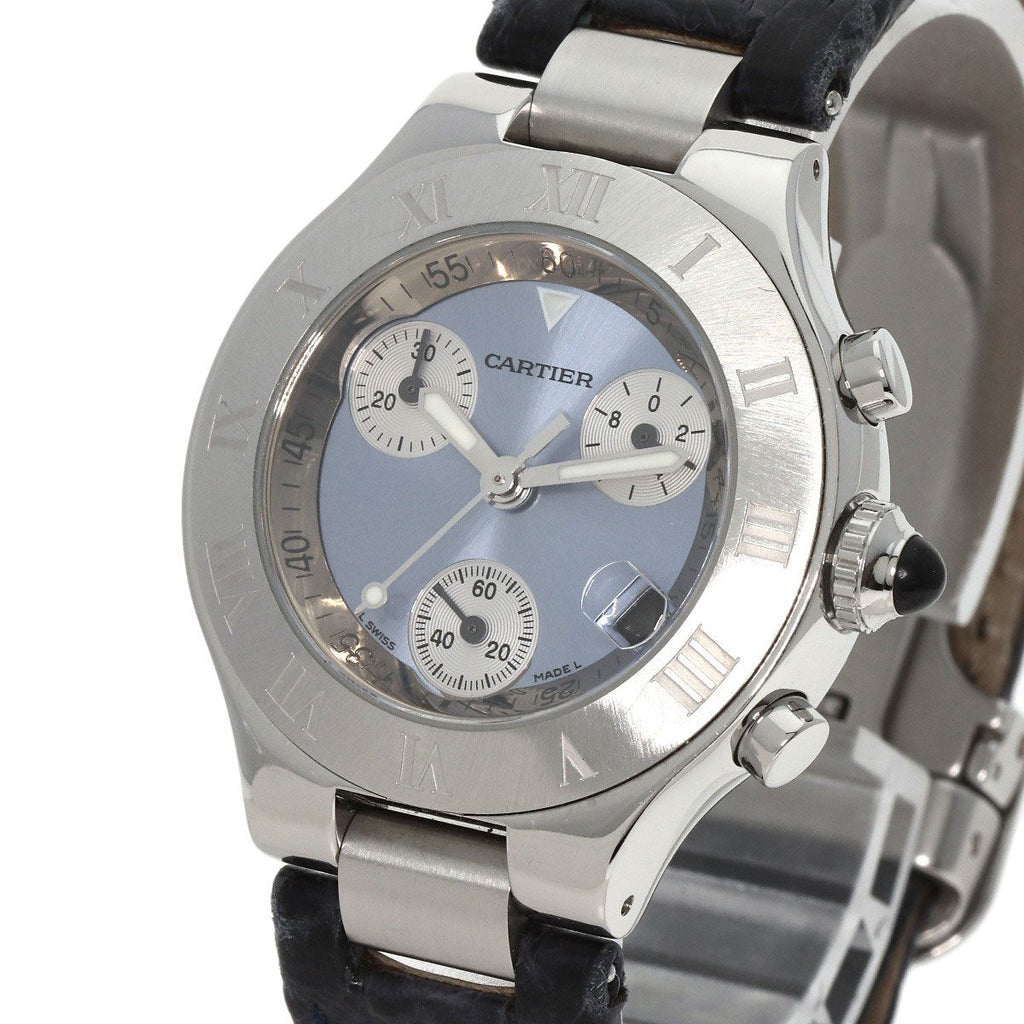 Cartier Chrono Scarf SM Watch SS Leather — view 3