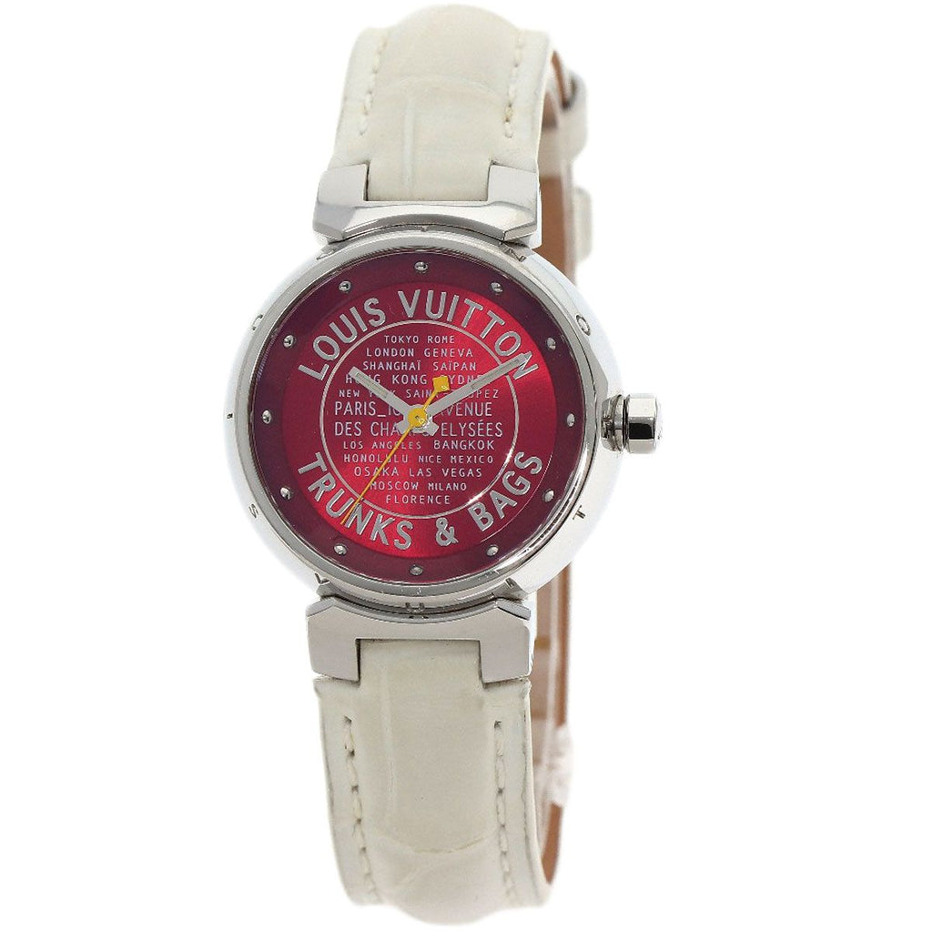Louis Vuitton Tambour Trunks&bags Watch SS Leather