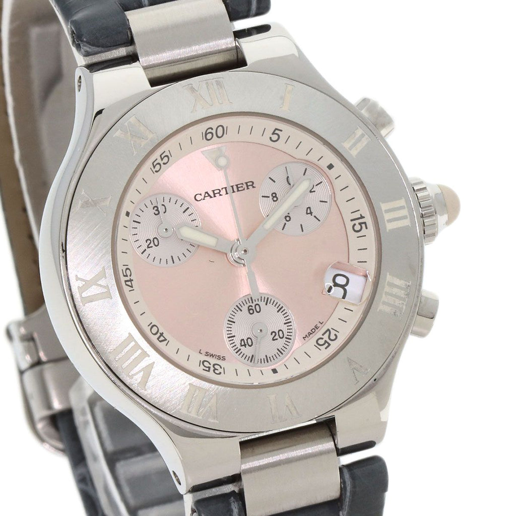 Cartier Chrono Scarf SM Watch SS Leather — view 4