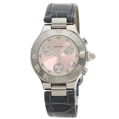 Cartier Chrono Scarf SM Watch SS Leather
