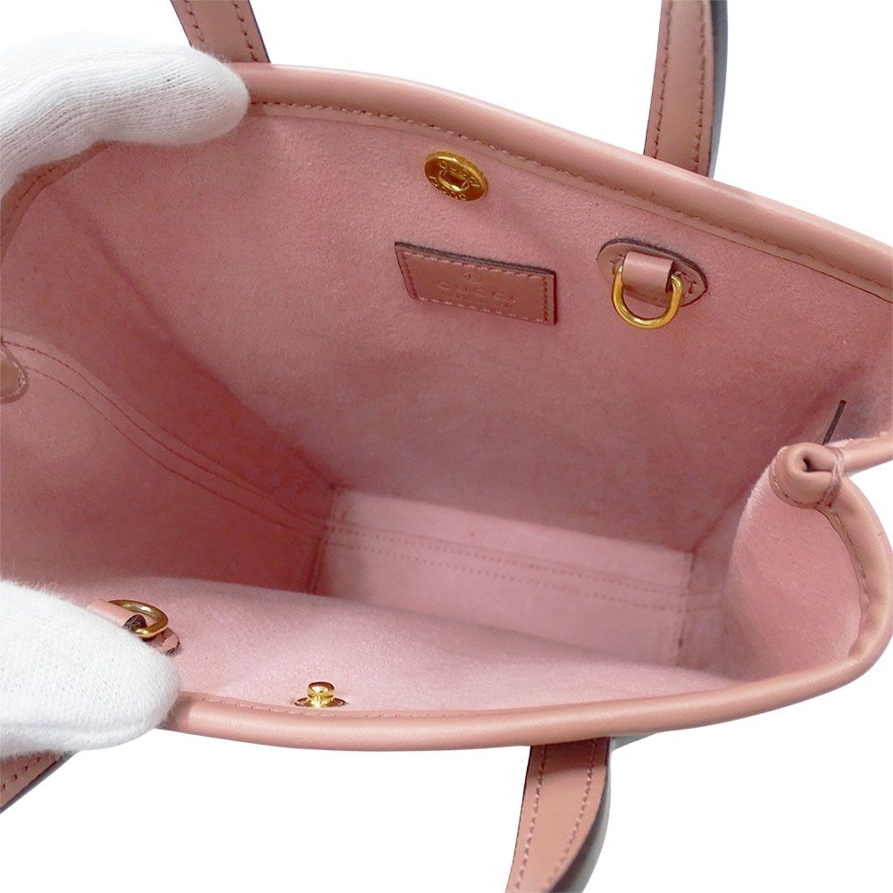 Gucci 2-Way Shoulder Bag Marais the Super Pink Handheld Crossbody Small Logo — view 6