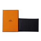 Hermes Card Case Calvi Veau Epsom Black Silver Business Holder — view 7