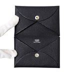Hermes Card Case Calvi Veau Epsom Black Silver Business Holder — view 4