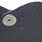 Hermes Card Case Calvi Veau Epsom Black Silver Business Holder — view 6