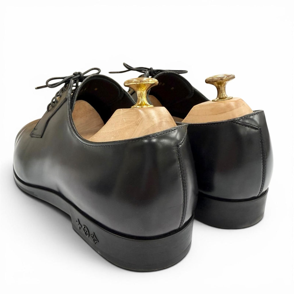Louis Vuitton Damier Gradient Mini Star Line Lace Up Leather Shoes Black 8 — view 3
