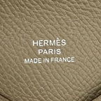 Hermes Calvi Veau Epsom Etoupe Silver Business Card Holder Case Recommended — view 7