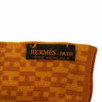 Hermes Vintage Silk 100% Pattern Scarf Orange — view 6