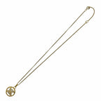 Celine Vintage Triomphe Blason Rhinestone Necklace Gold — view 3
