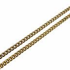 Celine Vintage Triomphe Blason Rhinestone Necklace Gold — view 4