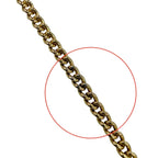 Celine Vintage Triomphe Blason Rhinestone Necklace Gold — view 8