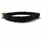 Chanel 21c CC Logo Rhinestone Leather Rubber Belt Black Gold — view 3