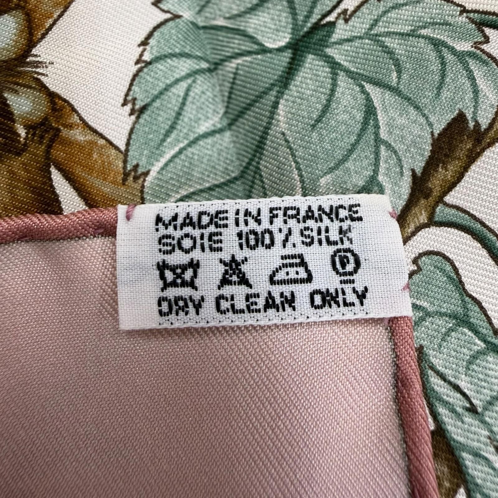 Hermes Carre 90 Coeur Des Bois in the Forest Silk 100% Scarf Pink Multicolor — view 8