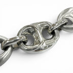 Dior Homme CD Chain Link Necklace Silver Matte — view 4