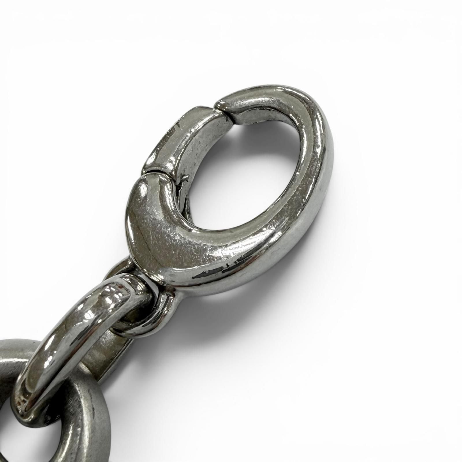 Dior Homme CD Chain Link Necklace Silver Matte — view 6