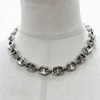 Dior Homme CD Chain Link Necklace Silver Matte — view 2