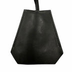 Hermes Leather Silver Martin Margiela Era Clochette Necklace Black