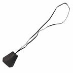 Hermes Leather Silver Martin Margiela Era Clochette Necklace Black — view 4