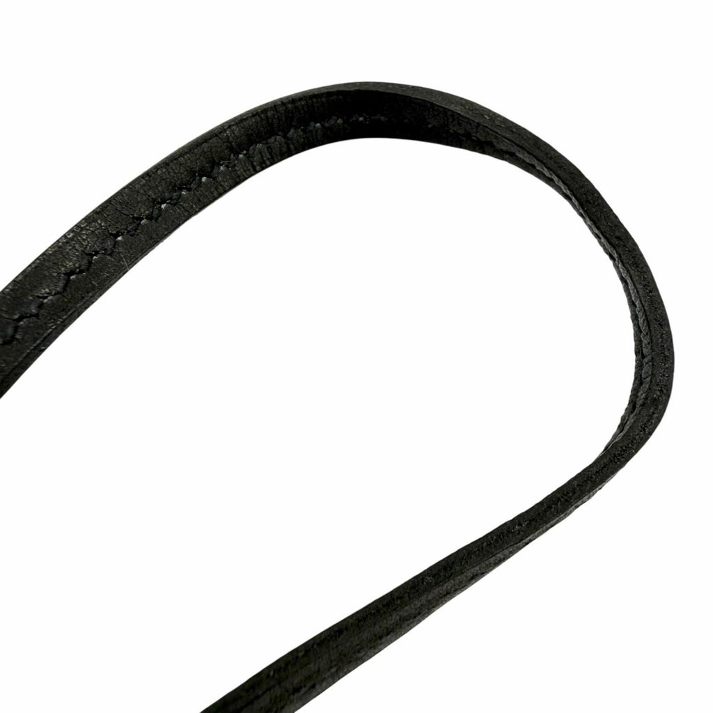 Hermes Leather Silver Martin Margiela Era Clochette Necklace Black — view 5