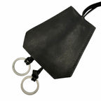 Hermes Leather Silver Martin Margiela Era Clochette Necklace Black — view 6