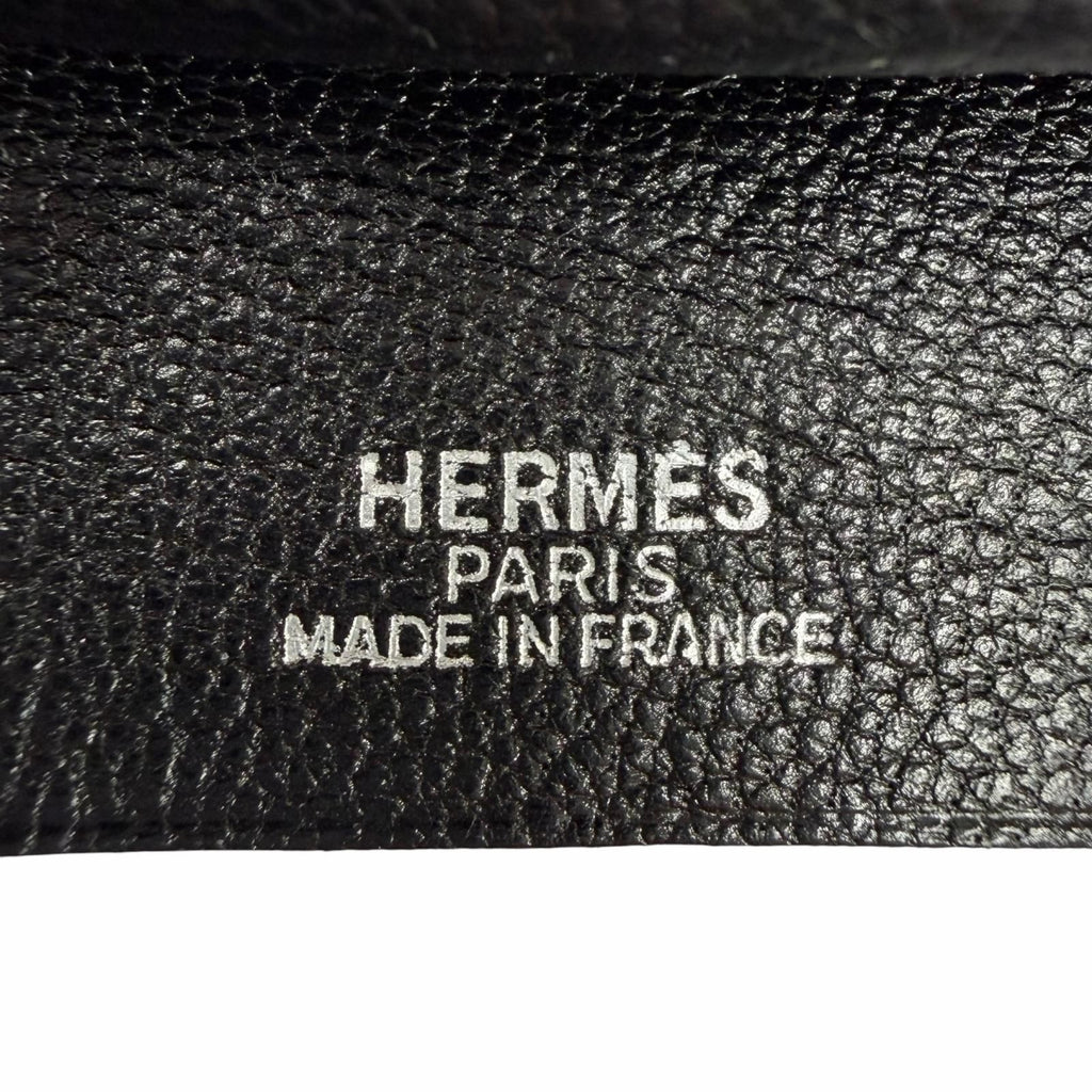Hermes Leather Silver Martin Margiela Era Clochette Necklace Black — view 7