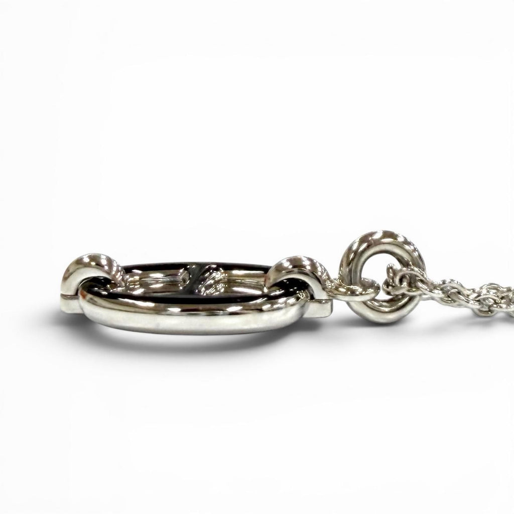 Hermes Pendant Mini Maillon PM Necklace Silver Black — view 6