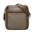 Gucci Diamante Shoulder Bag Beige Brown Leather
