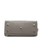 Saint Laurent YSL Logo Baby Cabas 2-Way Shoulder Bag Gray Leather — view 3