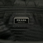 Prada Shoulder Bag Black Nylon Saffiano Leather — view 5