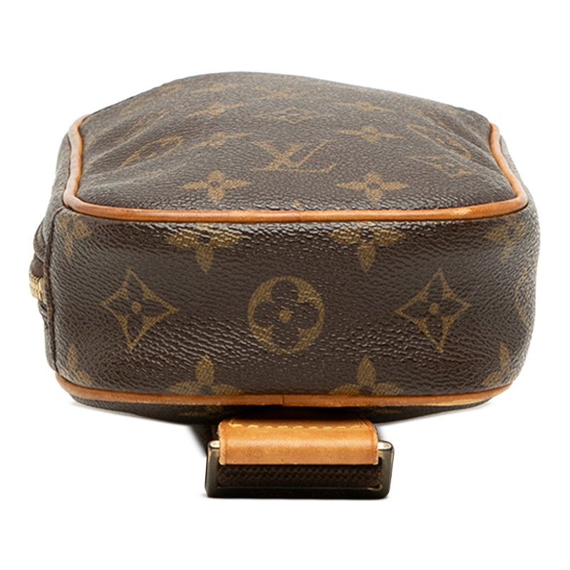 Louis Vuitton Monogram Pochette Gange Belt Bag Brown Leather — view 3