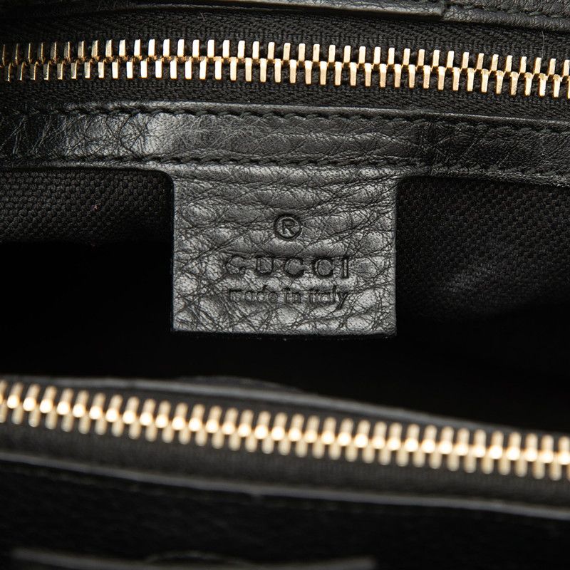 Gucci Bambu 2-Way Shoulder Bag Black Leather — view 5