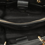Gucci Bambu 2-Way Shoulder Bag Black Leather — view 4