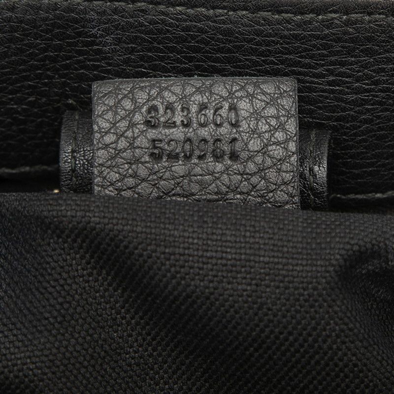 Gucci Bambu 2-Way Shoulder Bag Black Leather — view 6