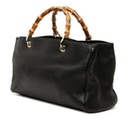 Gucci Bambu 2-Way Shoulder Bag Black Leather — view 2