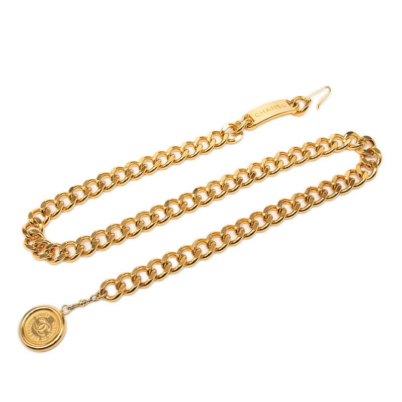 Chanel CC Logo 31 Rue Cambon Paris Chain Belt Plate Gold Plated