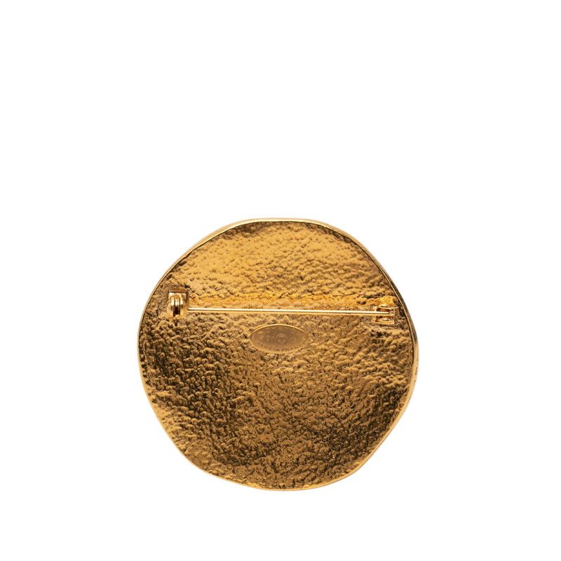 Chanel CC Logo Sun Vintage Brooch Gold Plated — view 2