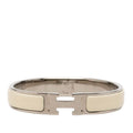 Hermes Click PM Bracelet Silver Ivory Metal Enamel