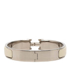 Hermes Click PM Bracelet Silver Ivory Metal Enamel — view 3