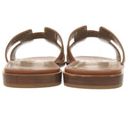 Hermes Oran 36.5 Leather Brown Sandals — view 4