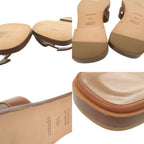 Hermes Oran 36.5 Leather Brown Sandals — view 9