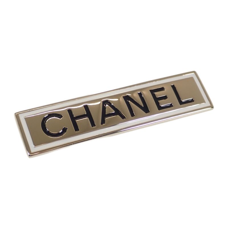 Chanel Logo Plate 21 Brooch Metal Gold