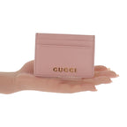 Gucci Script Card Case Leather Light Pink — view 7