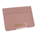 Gucci Script Card Case Leather Light Pink