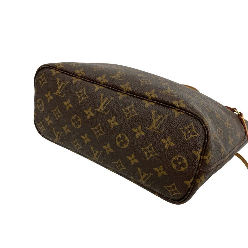 Louis Vuitton Neverfull PM Monogram Logo Pattern Leather Tote Brown — view 8