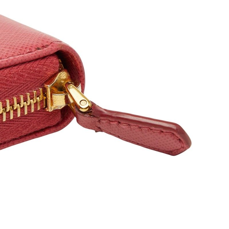 Prada Zip Around Wallet Peonia Pink Saffiano Leather — view 6