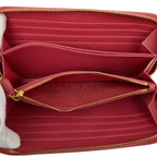 Prada Zip Around Wallet Peonia Pink Saffiano Leather — view 7