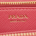 Prada Zip Around Wallet Peonia Pink Saffiano Leather — view 9