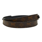 Louis Vuitton Monogram Shoulder Strap Brown Black Leather — view 3