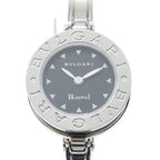 Bvlgari Watch Bangle Black Silver Stainless Steel